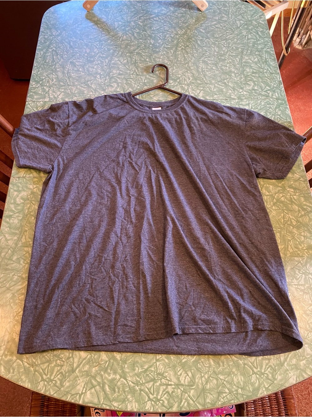 Nice Heather Blue/Grey Men’s Size 3XL Gildan Softstyle Ring Spun T-Shirt